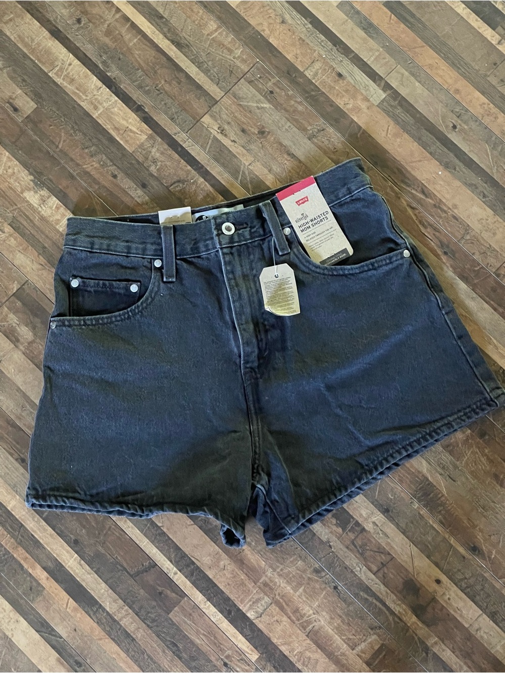 Levi's Black High-Waist Denim Shorts